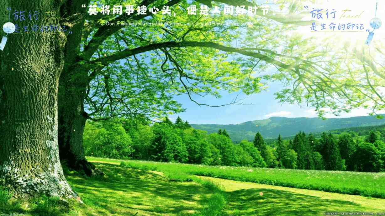 “这里的绿水青山令人如痴如醉”